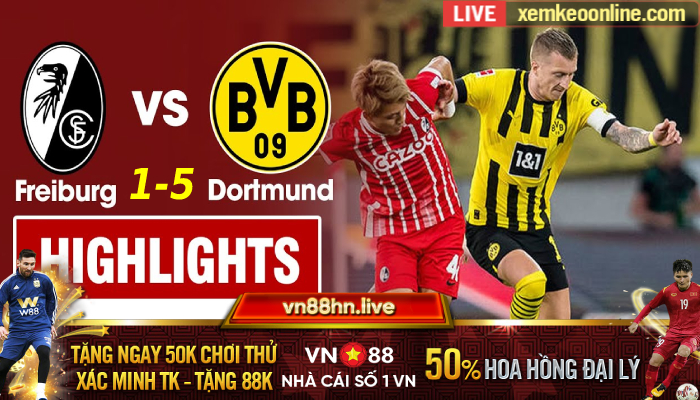 Highlights Bundesliga Dortmund 5 1 Freiburg 1