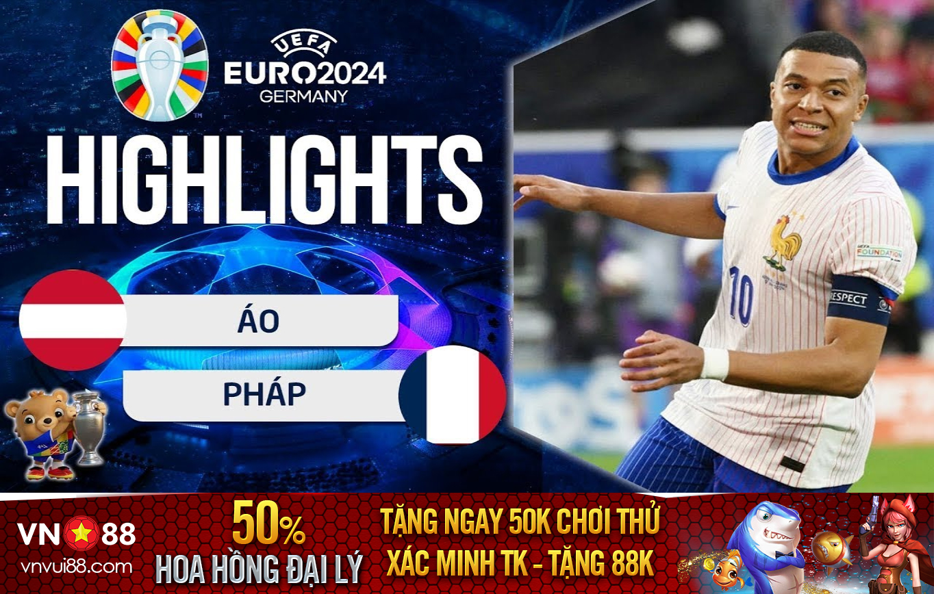 Hightlights EURO 2024 | Áo 0-1 Pháp