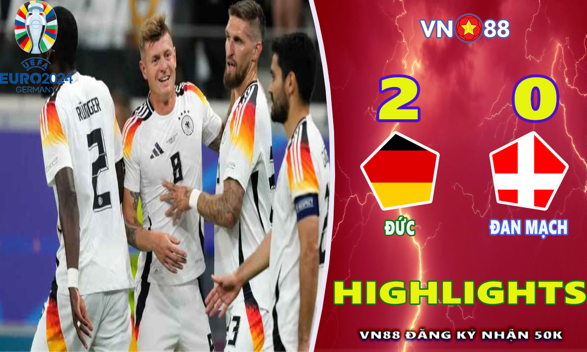 Hightlights EURO 2024 |  Đức 2-0 Đan Mạch