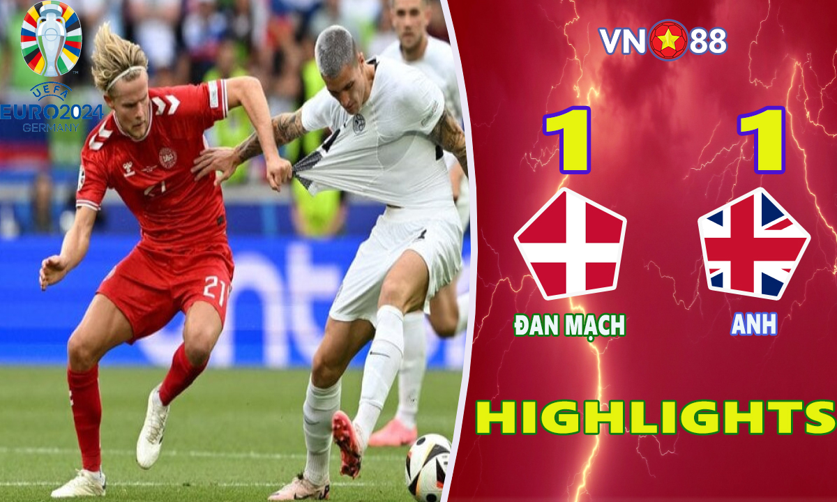 Hightlights EURO 2024 | Anh 1-1 Đan Mạch