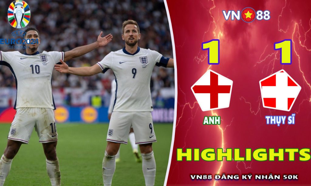 Hightlights EURO 2024 |  Anh 1-1 (pen 5-4) Thuỵ Sĩ